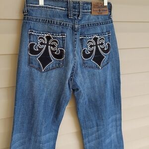 Vintage Y2K Affliction Gothic Style Stone Wash Distressed Jeans